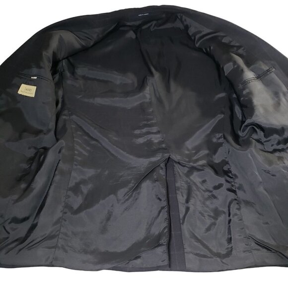 Lauren Ralph Lauren Windowpane Blazer Wool Cashmere Black 2 Button Mens 42 - Picture 5 of 12